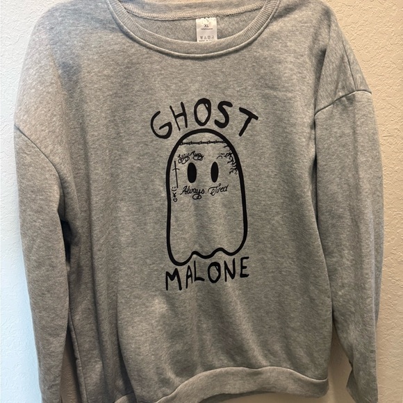 Gray Ghost Malone Sweatshirt Size XL - Picture 1 of 4